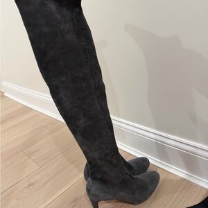 Christian Louboutin Over-the-Knee Suede Boots - Black